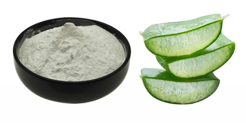 Aloe vera freeze-dried powder on display